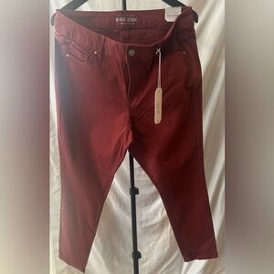 Wax Jean Deep Red Skinny Jeans